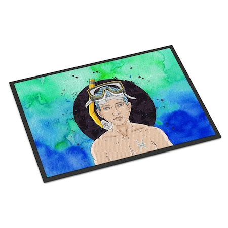 Carolines Treasures 24 x 36 in. Pisces Zodiac Sign Indoor or Outdoor Mat BB7316JMAT